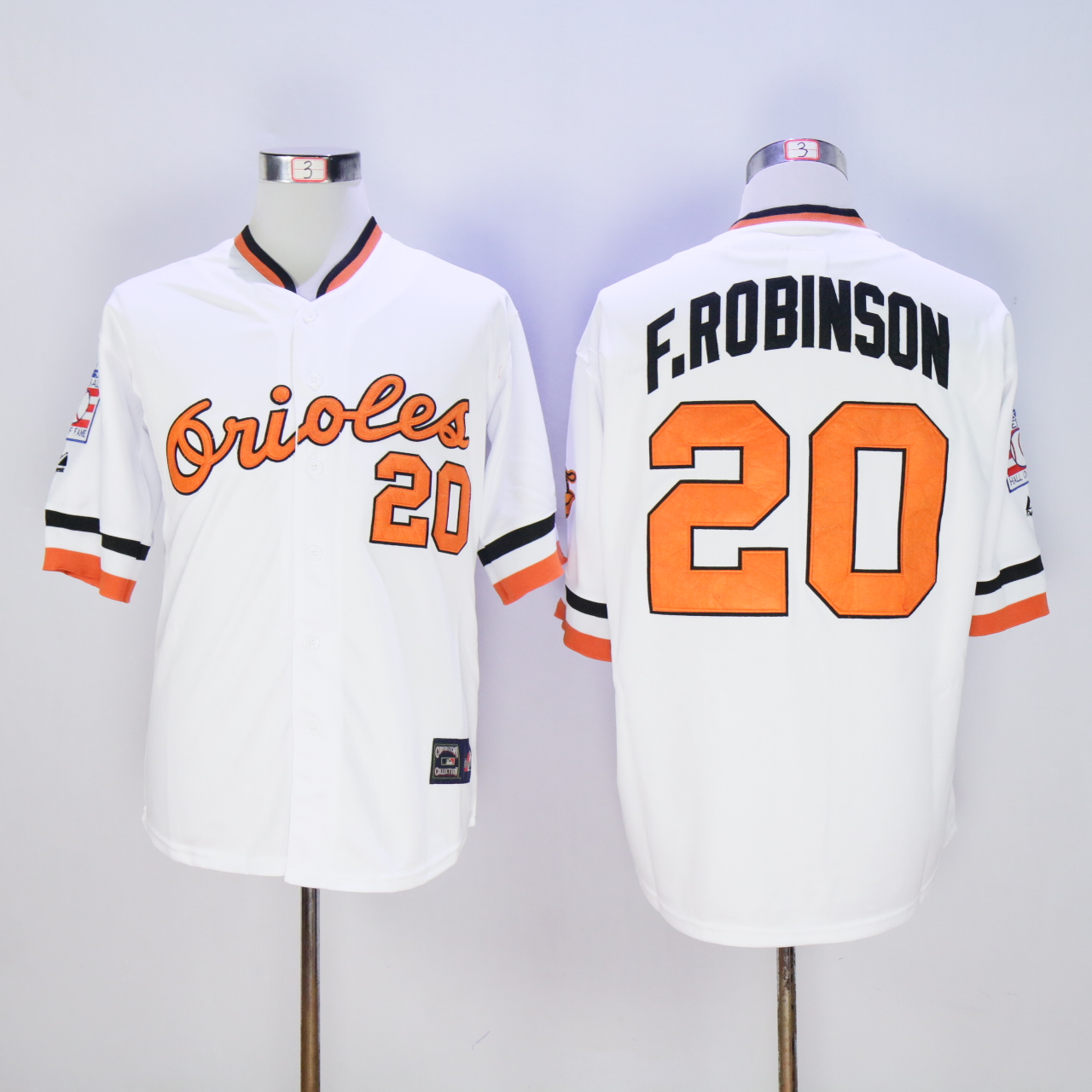 Men Baltimore Orioles #20 F.Robinson White Throwback MLB Jerseys->baltimore orioles->MLB Jersey